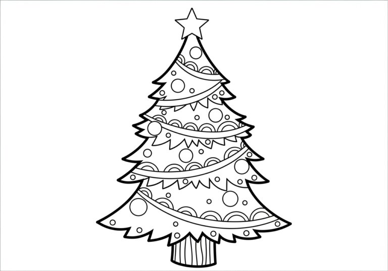 Christmas Coloring Page Tree Christmas Coloring Page Tree