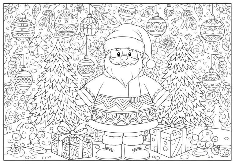 Christmas Coloring Poster