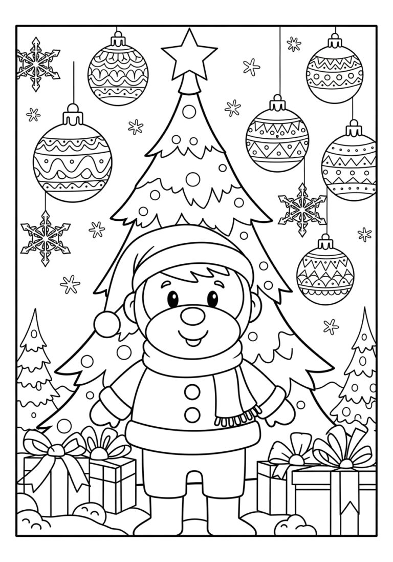 Christmas Coloring Worksheet for Kindergarten Christmas Coloring Worksheet for Kindergarten