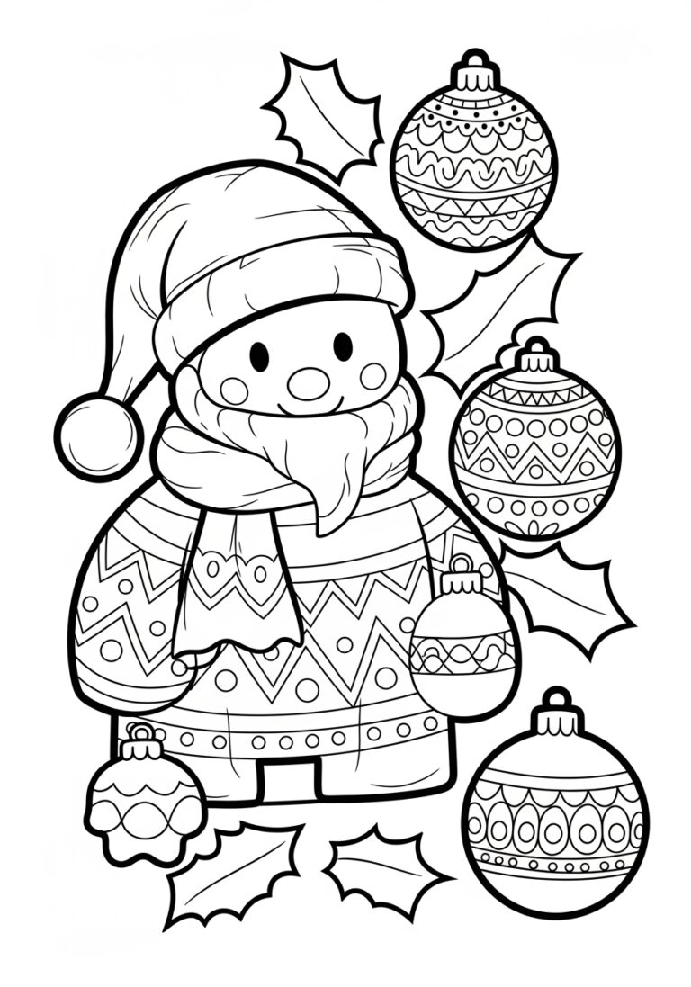 Christmas Colouring Stencil Christmas Colouring Stencil