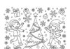 Christmas Dance Coloring Page