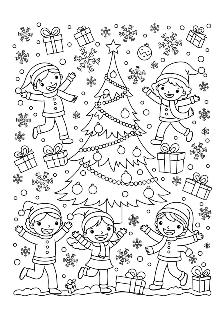 Christmas Dance Coloring Page Christmas Dance Coloring Page
