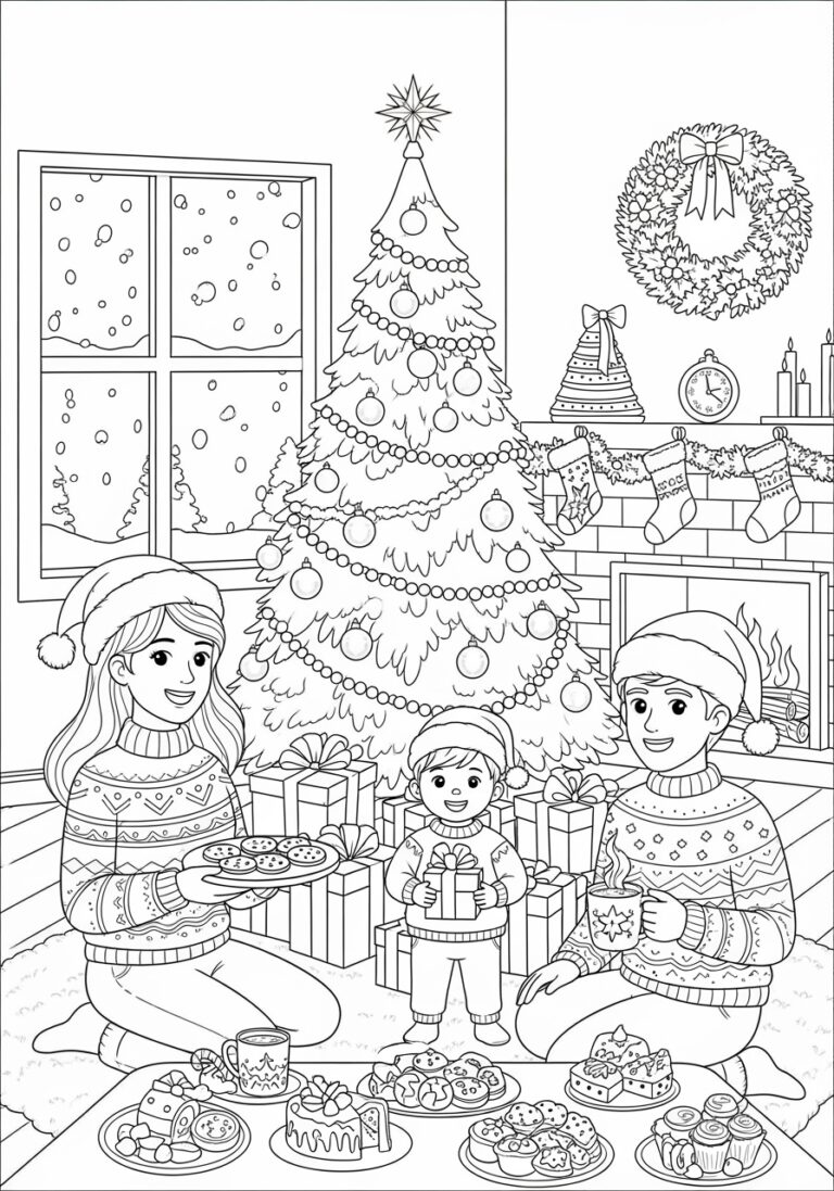 Christmas Day Coloring Page Christmas Day Coloring Page