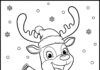 Christmas Deer Coloring Page