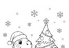 Christmas Dinosaur Coloring Page