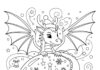 Christmas Dragon Coloring Page