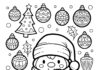 Christmas Easy Coloring Page