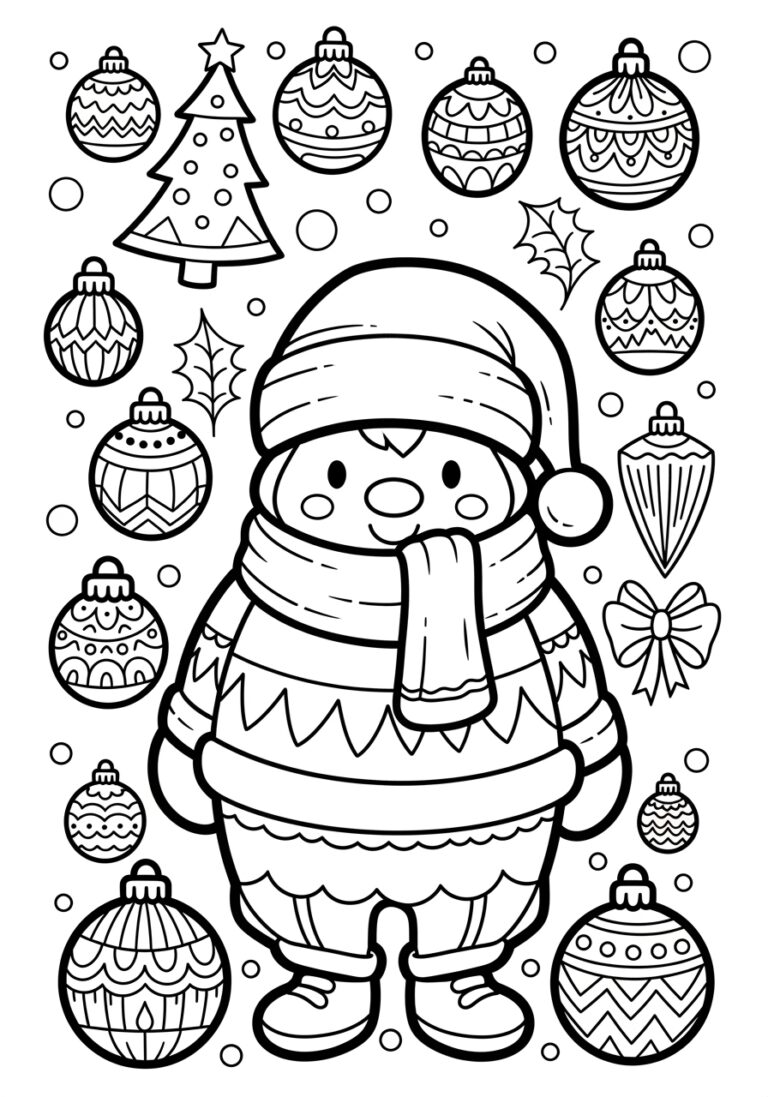 Christmas Easy Coloring Page Christmas Easy Coloring Page
