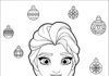 Christmas Elsa Coloring Page