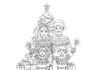 Christmas Family Coloring Page
