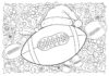 Christmas Football Coloring Page