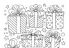 Christmas Gift Box Coloring Page