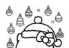Christmas Hello Kitty Coloring Page