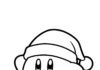 Christmas Kirby Coloring Page