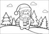 Christmas Landscape Coloring Page