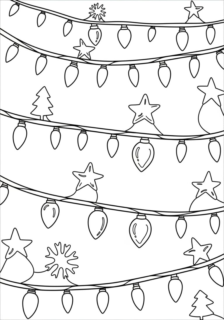Christmas Light Coloring Page Christmas Light Coloring Page