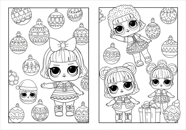 Christmas LOL Doll Coloring Page Christmas LOL Doll Coloring Page