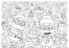 Christmas Minion Coloring Page
