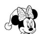 Christmas Minnie Mouse Coloring Page