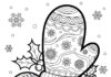 Christmas Mitten Coloring Page