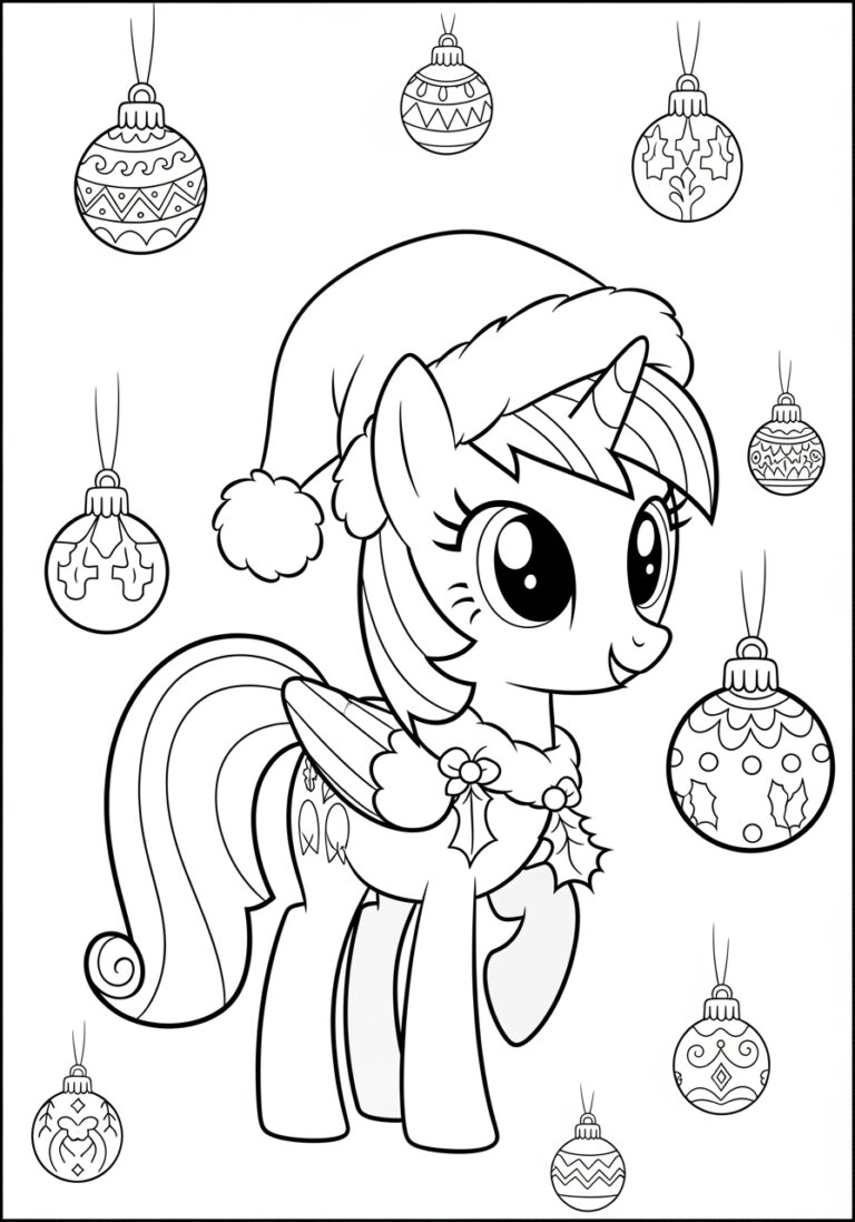 Christmas My Little Pony Coloring Page