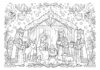 Christmas Nativity Scene Coloring Page