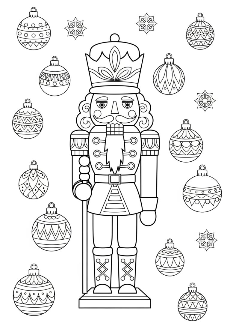 Christmas Nutcracker Coloring Page