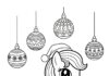 Christmas Pony Coloring Page