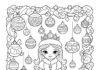 Christmas Princess Coloring Page