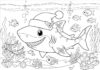 Christmas Shark Coloring Page