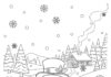 Christmas Snowman Coloring Page with Gifts
