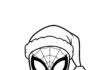 Christmas Spiderman Coloring Page