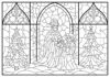 Christmas Stained Glass Coloring Page