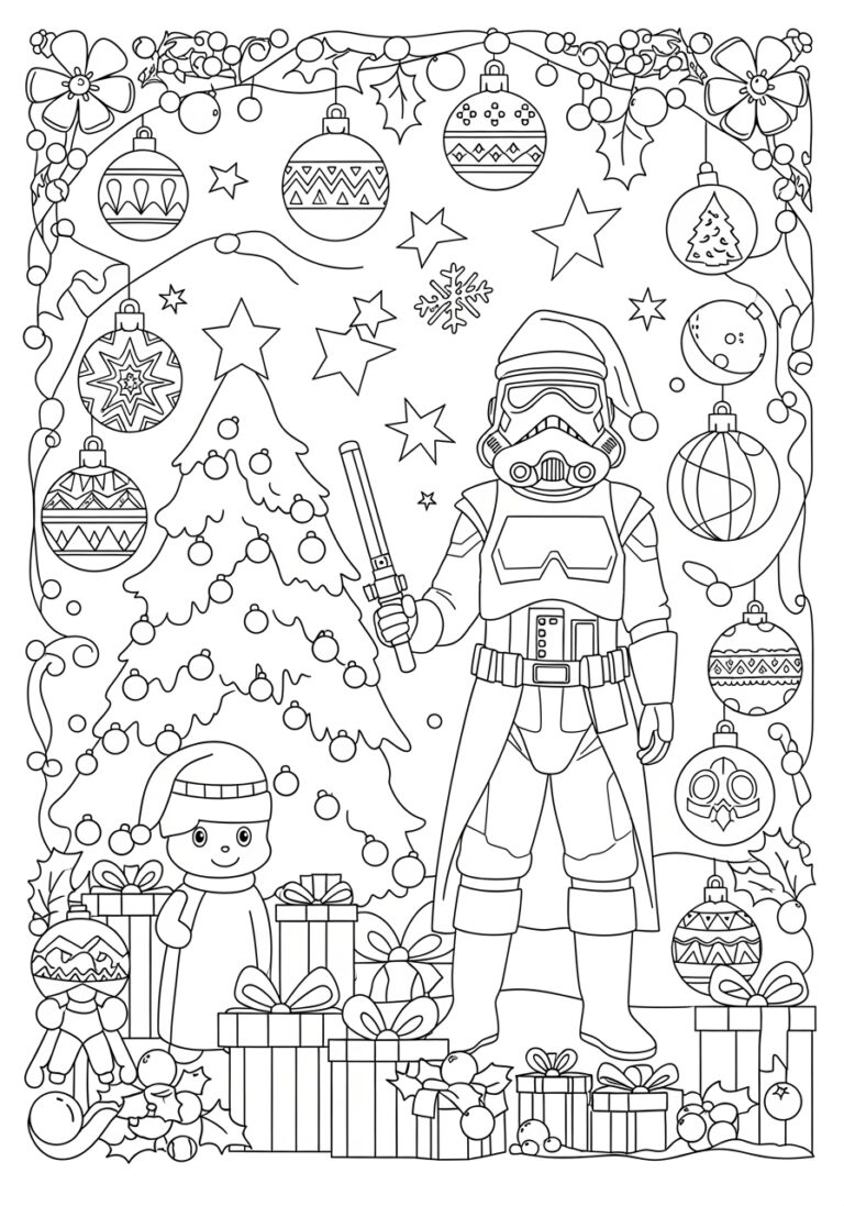 Christmas Star Wars Coloring Page