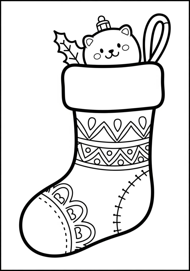 Christmas Stocking Coloring Idea