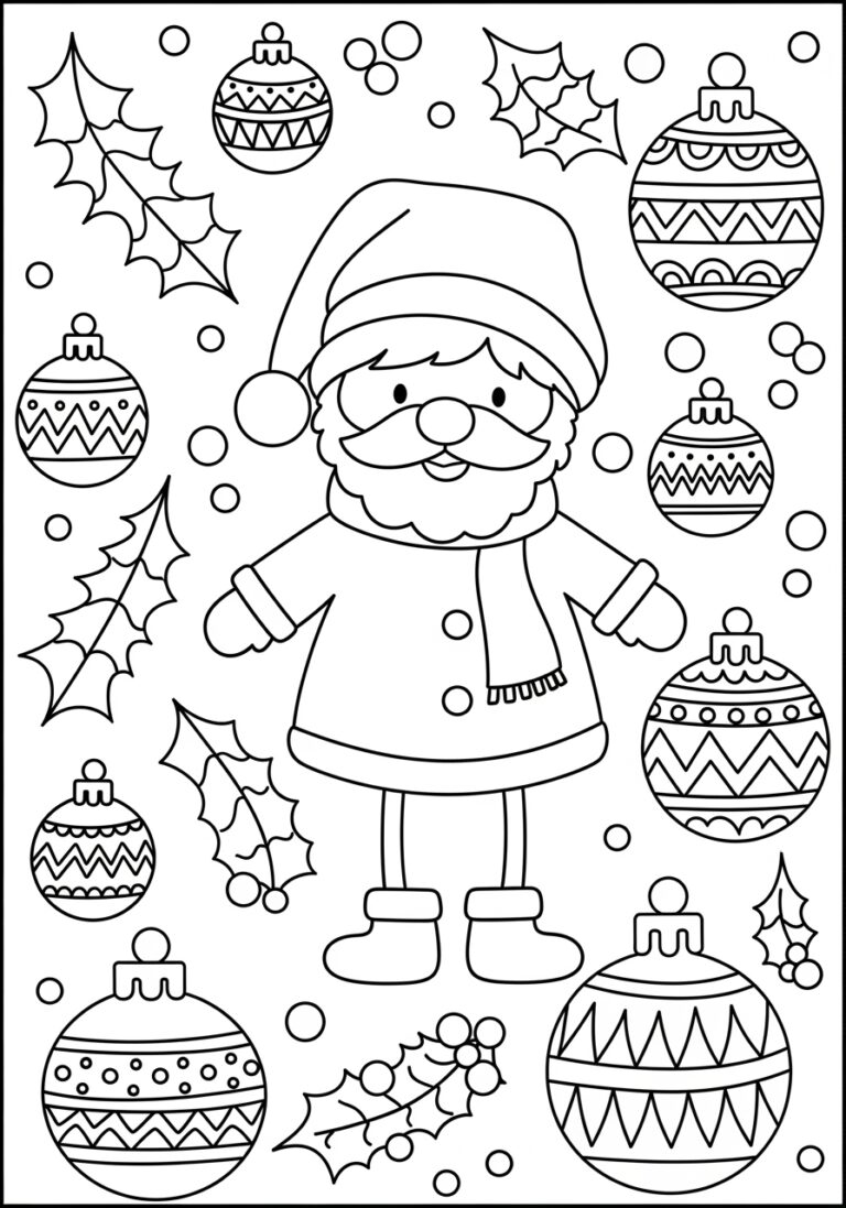 Christmas Stuff Coloring Page