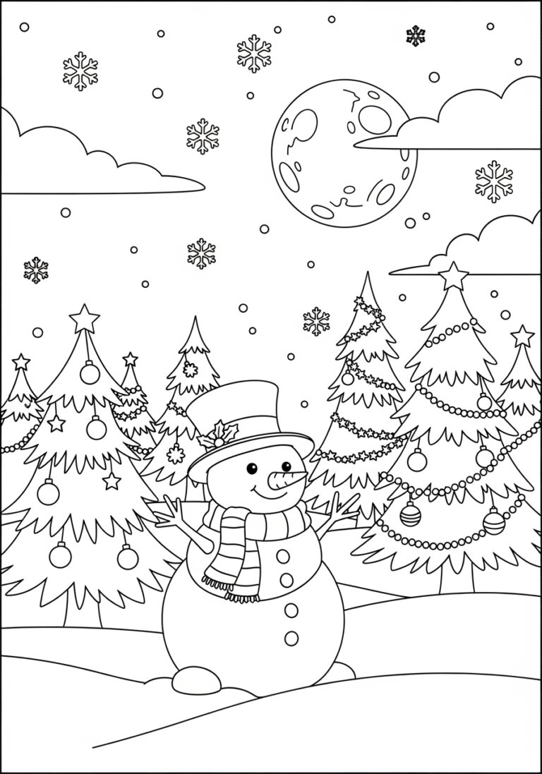 Christmas Time Coloring Page