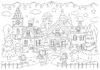 Christmas Town Coloring Page