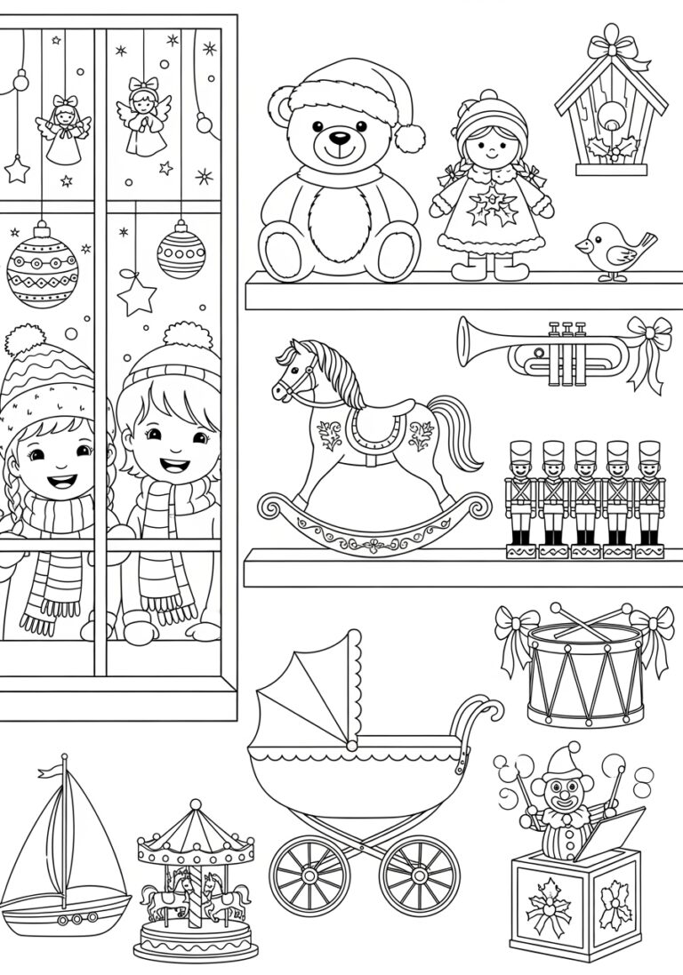 Christmas Toy Coloring Page Christmas Toy Coloring Page