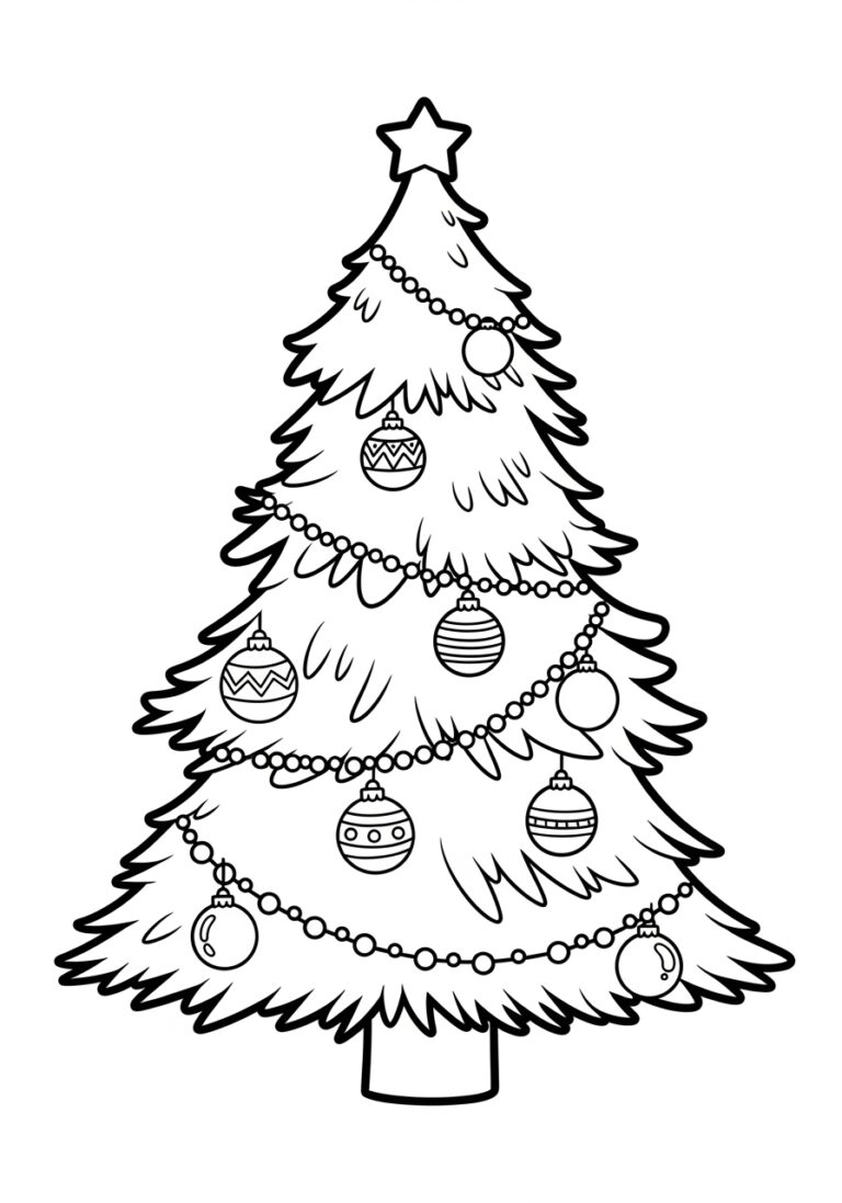 Christmas Tree Coloring Idea Page Christmas Tree Coloring Idea Page