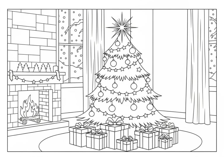 Christmas Tree Coloring Page for Kindergarten Christmas Tree Coloring Page for Kindergarten