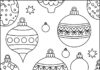Christmas Tree Ornament Coloring Sheet