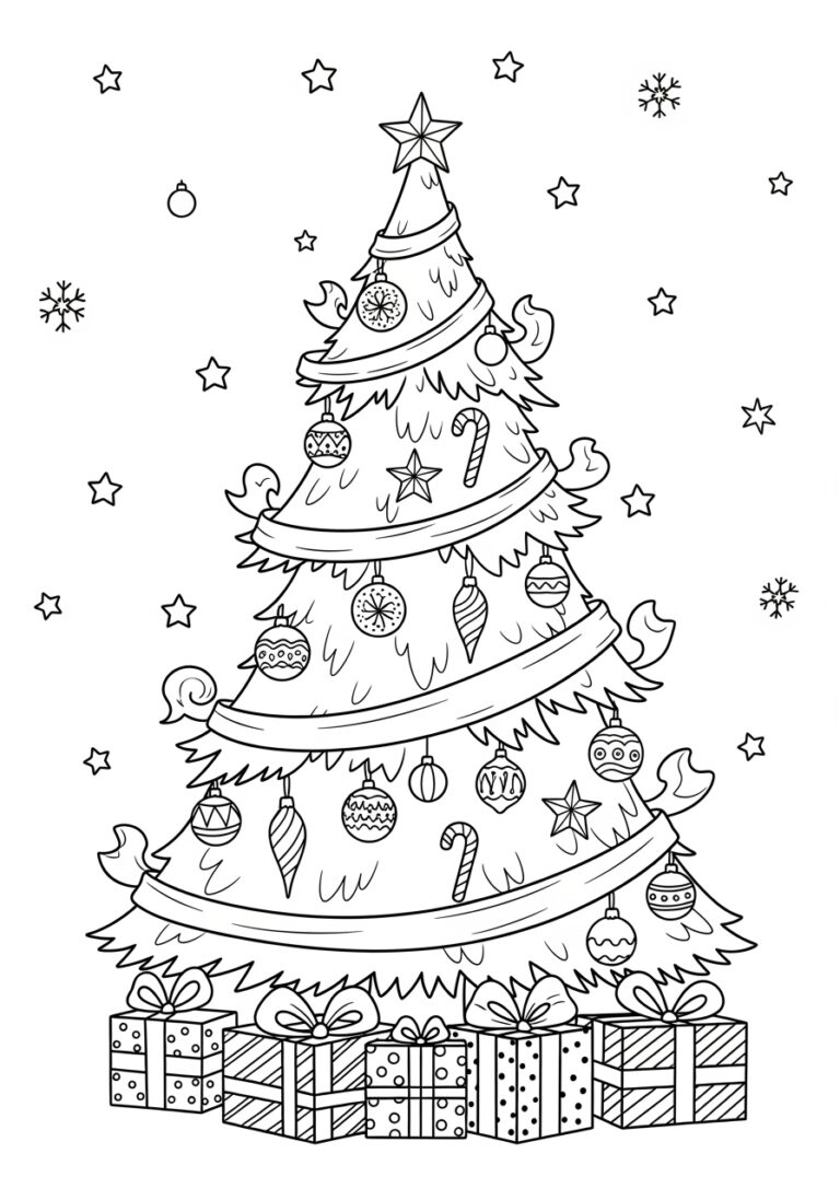 Christmas Tree Printout to Color Christmas Tree Printout to Color