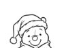Christmas Winnie the Pooh Coloring Page