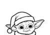 Christmas Yoda Coloring Page