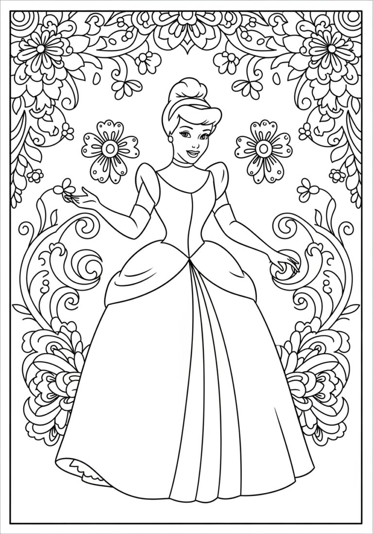 Cinderella Coloring Page Cinderella Coloring Page