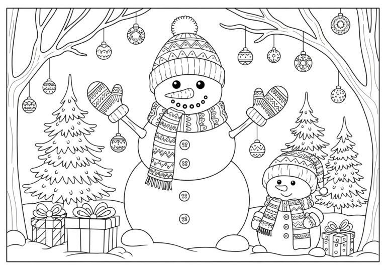 Color a Snowman Coloring Page