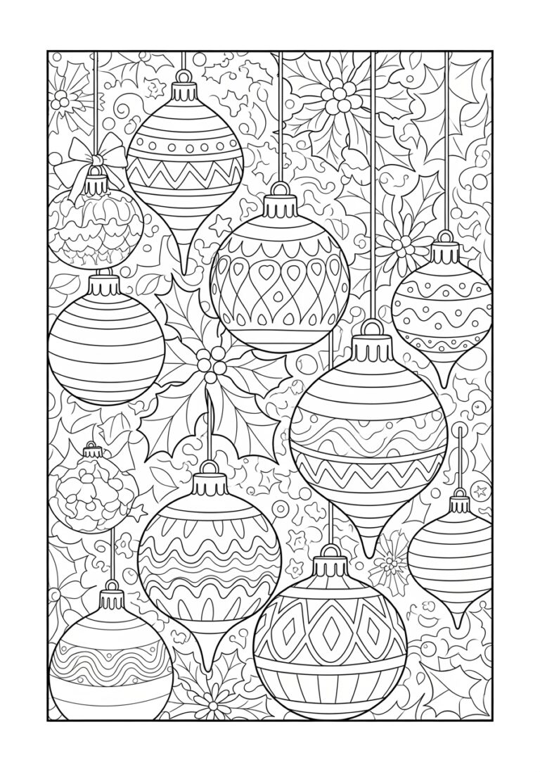 Color by Number Ornament Coloring Page Color by Number Ornament Coloring Page