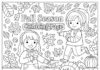 Coloring Page Fall Season