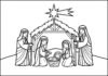 Coloring Page Nativity Scene